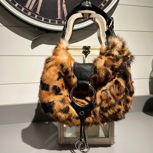 Gorgeous Isabella Fiore Rabbit Bag Purse Leopard Excellent Condition